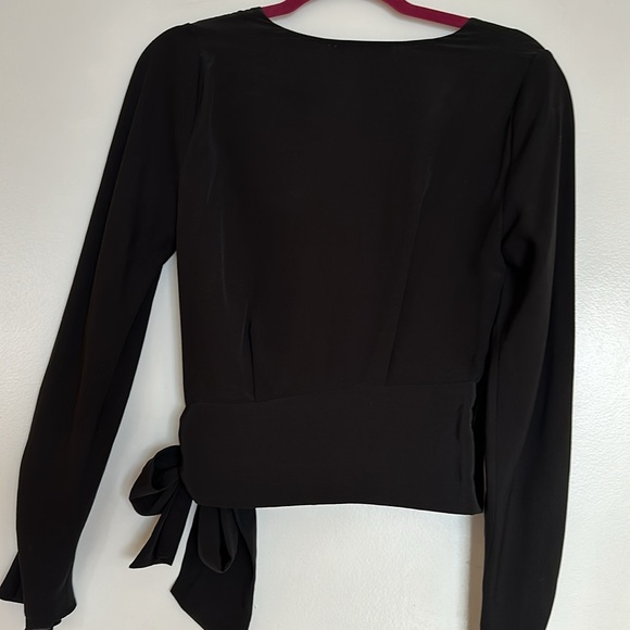 3.1 Phillip Lin black v-neck silk blouse - Picture 5 of 6